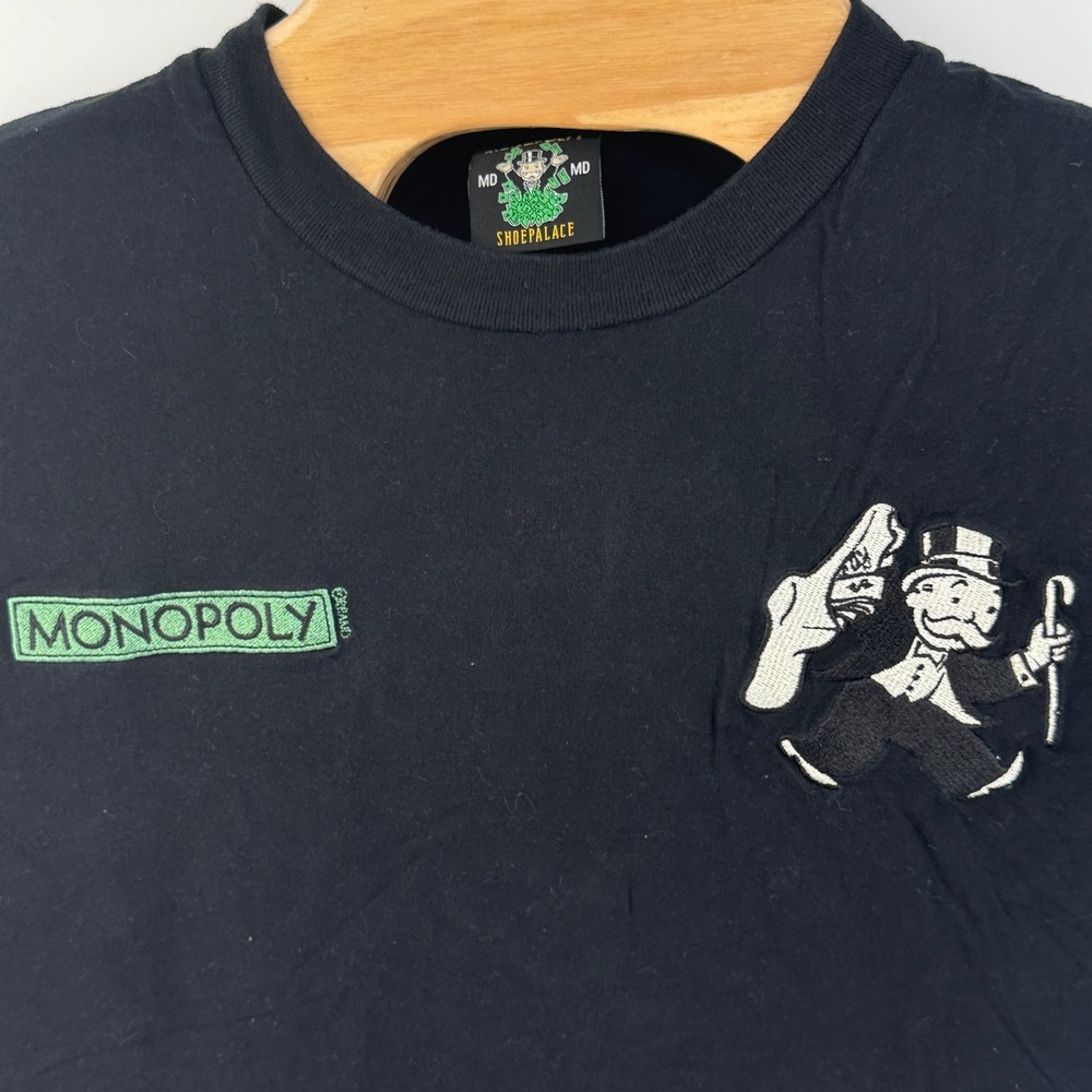 Shoe Palace Monopoly Make Money Not Friends Black Graphic T-Shirt Mens Medium